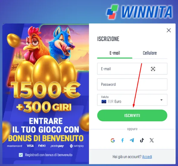 Registrazione Account